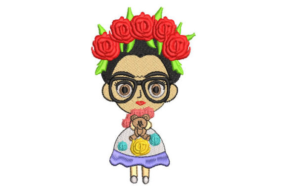 Doll with Glasses: A Festive Holiday Embroidery Review