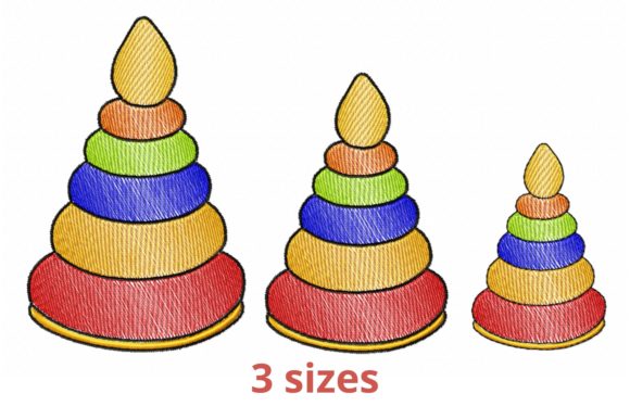 Pyramid Toy: A Bright Embroidery Gem for Baby Gifts