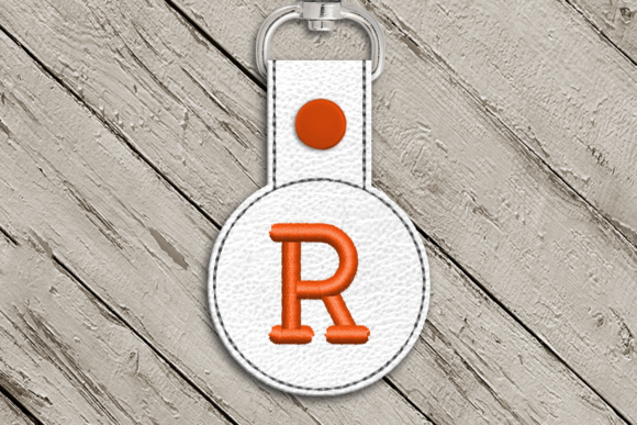 Reviewing Letter R ITH Round Key Fob Applique for Boutique Apparel